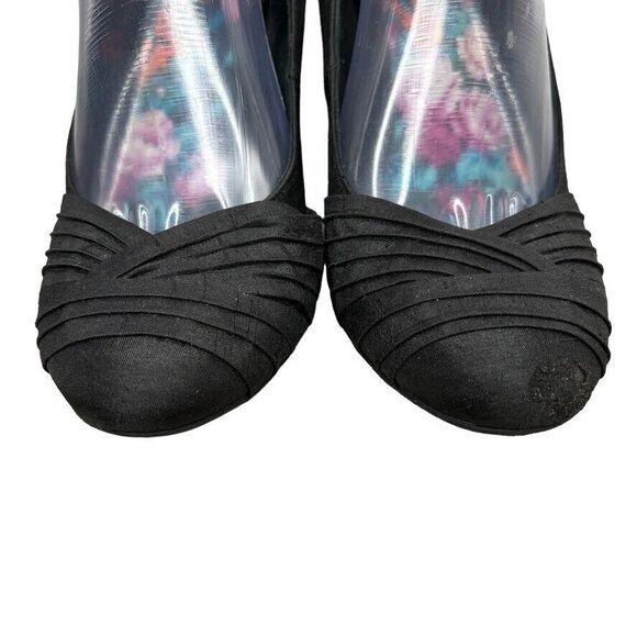 Rocket Dog Black Fabric Ruched Round Toe Stiletto Heel Pumps Size 8.5 M‎ - Picture 3 of 12